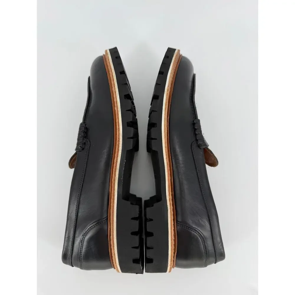 Allen Edmonds Freeport Weatherproof Penny Loafers Black Leather 11.5 D Lug Sole
